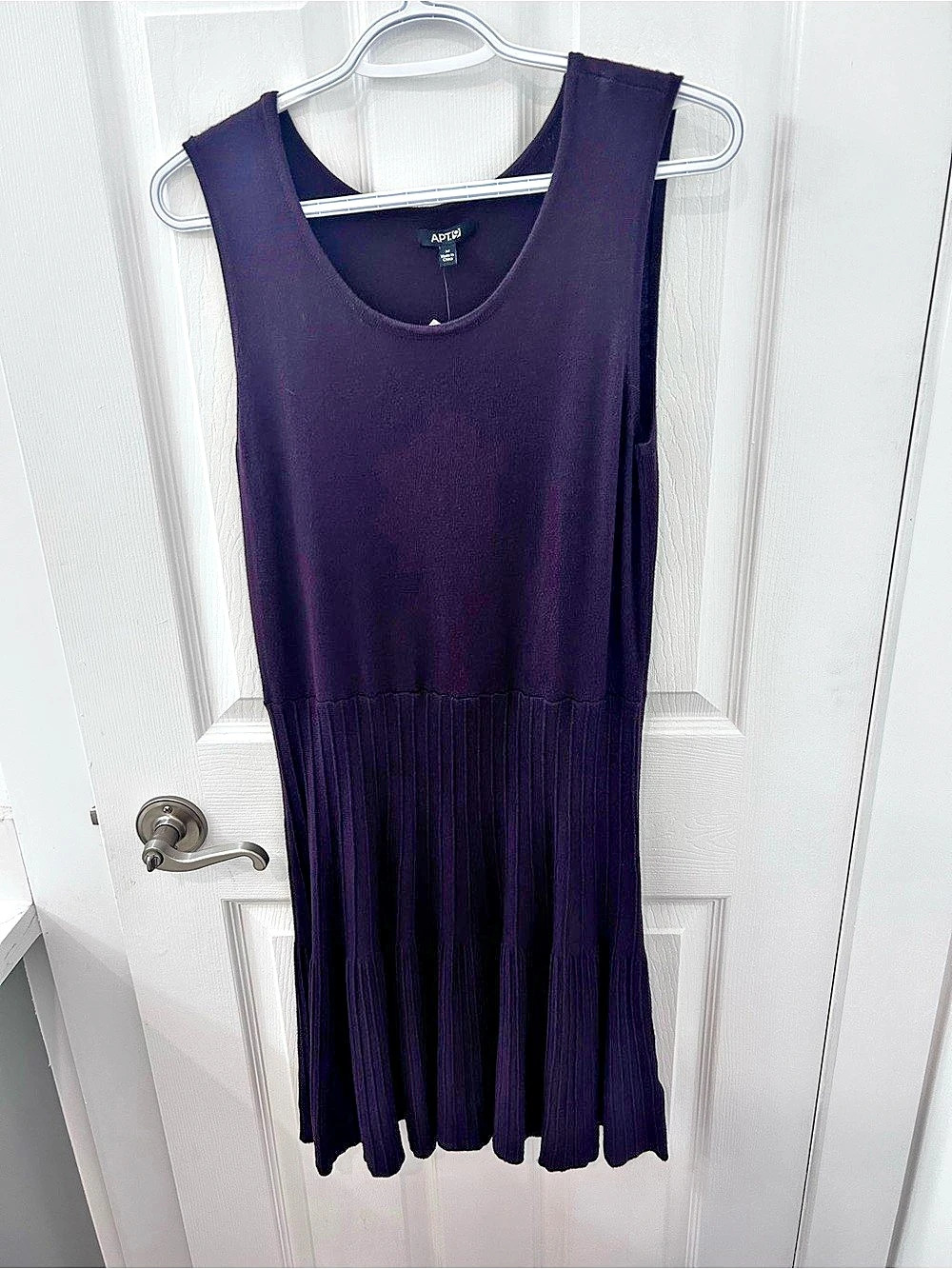 APT. 9 Sleeveless Pleated Bottom Dress Midi Dress Purple Medium NWT